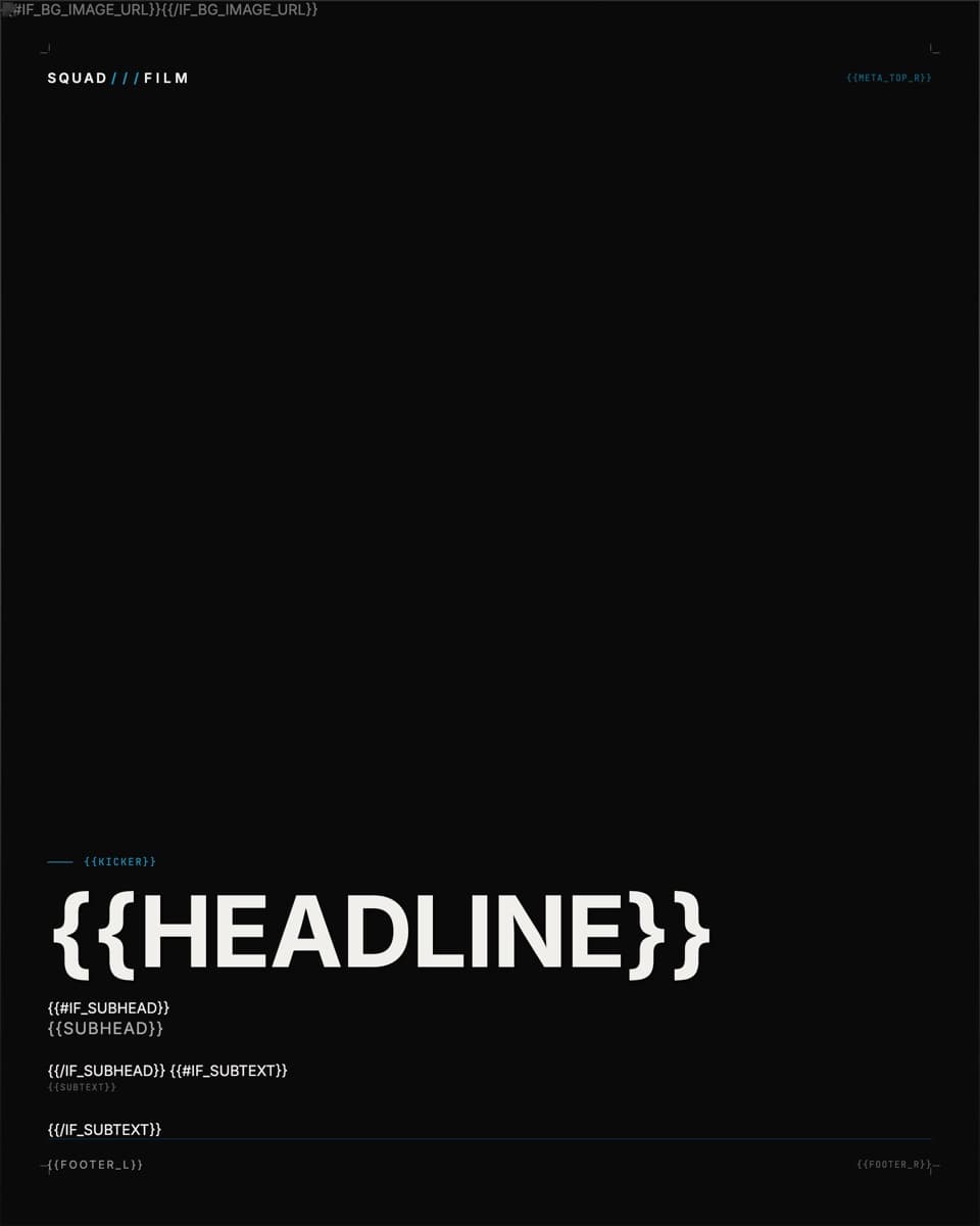 Squad Film Editorial Poster